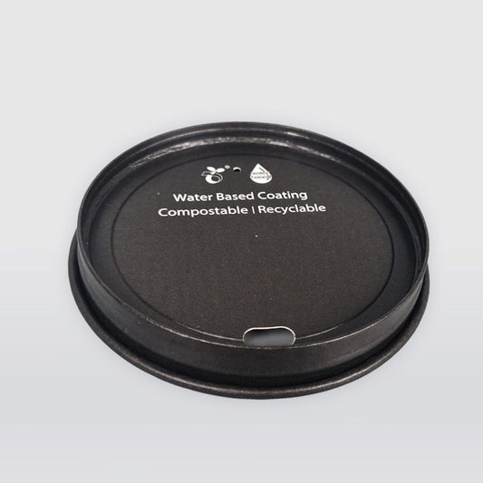 Lids – Paper Cold Cups  Water-based Black